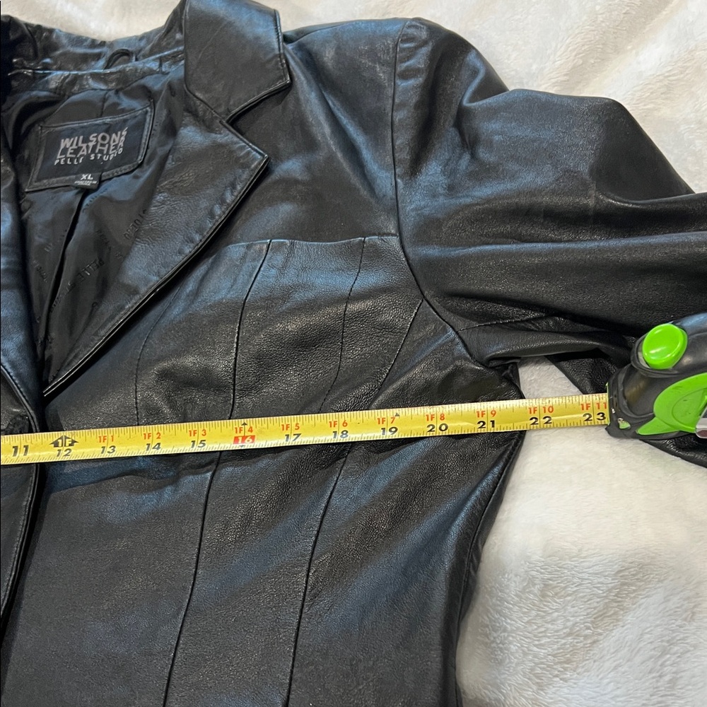 Wilsons Leather Pelle Studio Women's Sleek Black Leather Jacket Sz XL - Picture 8 of 10